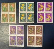 USSR 1972 Beautiful Set of Four Blocks Medicinal Plants
