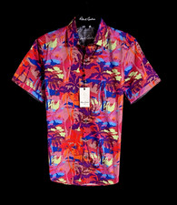 Robert Graham PASCO Multicolor Medium Classic Fit Short Sleeve Shirt NWT 188