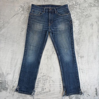 Levi s 511 Slim Jeans Herren W34 L30 Blau Distressed