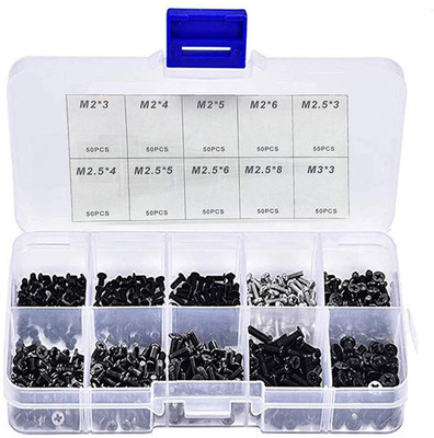 500 Stück M2 M3 M2.5 Laptop Schrauben Sortiment Kit Schwarz Set Für IBM, HP, Len