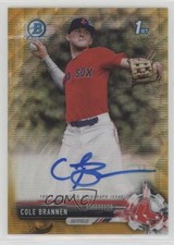 2017 Bowman Draft Chrome Pick Gold Wave Refractor 29/50 Cole Brannen Auto 0c6