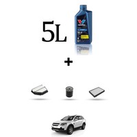 Hoffcar Wartungsset 3 Filter Und 5L ÖL FüR Chevrolet Captiva 2.4 100KW Ab 200