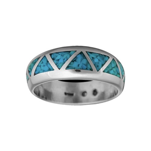 Southwest Native American Turquoise & Etched Design Band Signed | eBay