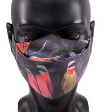 Tropical Birds face mask 100 Cotton handmade in USA