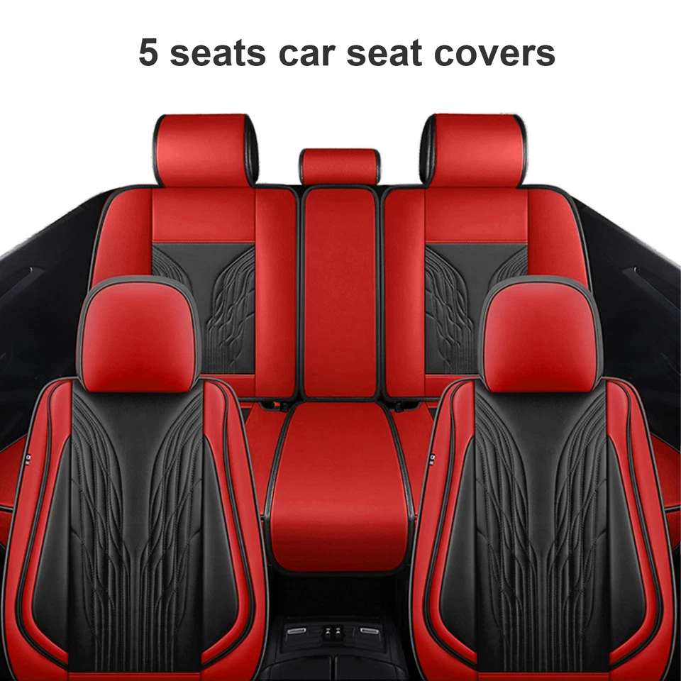 For Hyundai Tucson/Elantra/Accent Car Seat Cover Leather Front Rear Seat - Image 3 of 4