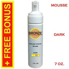 BRONZE - Sunless Self Tanning Foam Mousse - DARK - 7 oz  Best Tanner Mitt