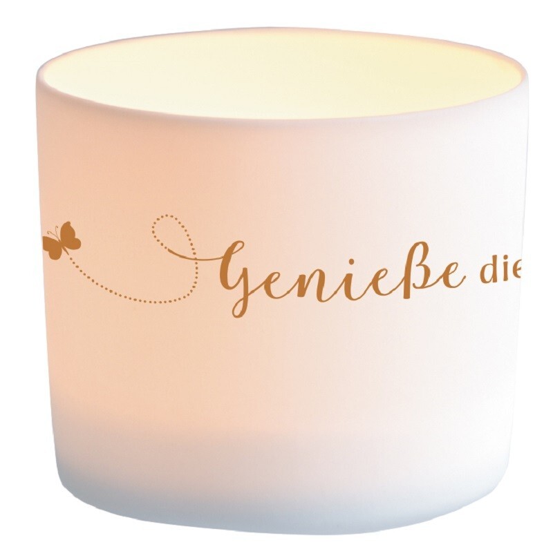 Windlicht Porzellan - genieße die kleinen Dinge BB640222 Teelichthalter
