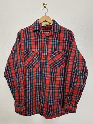 トップス 80s BIGMAC St.JOHN'S BAY flannel shirt Vintage Big Mac Flannel Shirt: St Johns Bay Red Stripe