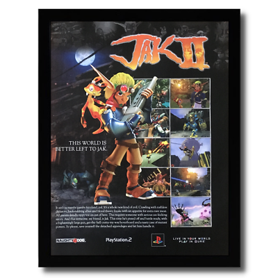 2003 Jak II 2 Framed Print Ad/Poster Official Original PS2 Game