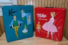Vintage 60s Ken And Midge Doll Cases, Barbie, Mattel, Old Toys, Rare, HTF
