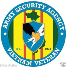 Asa Army Security Agency Vietnam Veteran Bumper Car Sticker Laptop Sticker