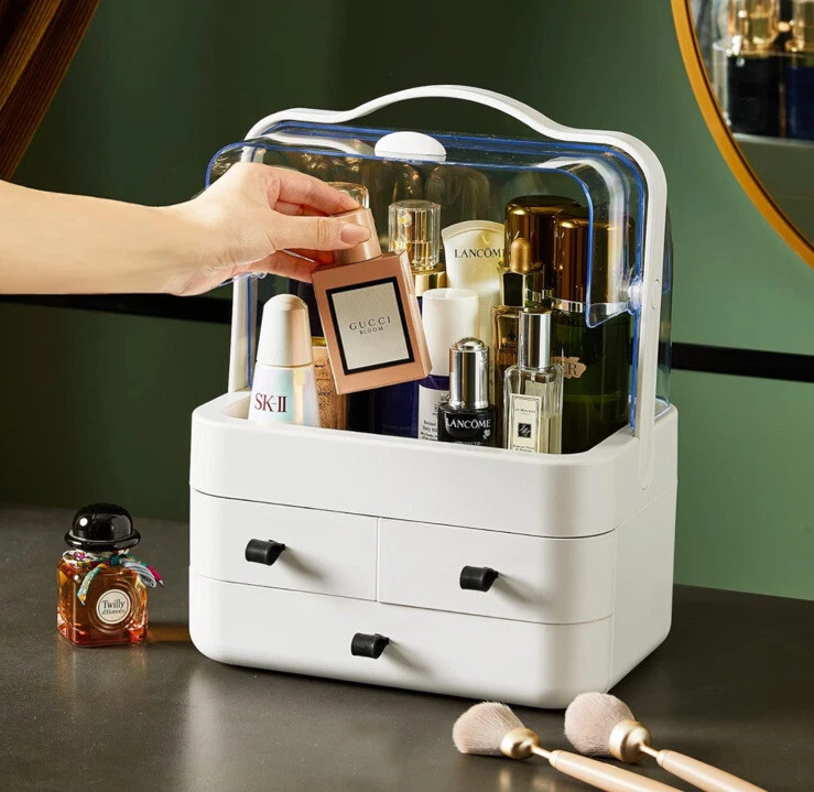 PORTA TRUCCHI PORTATRUCCO ORGANIZER MAKE UP CASSETTI COFANETTO COSMETICI TRUCCO - Immagine 2 di 4