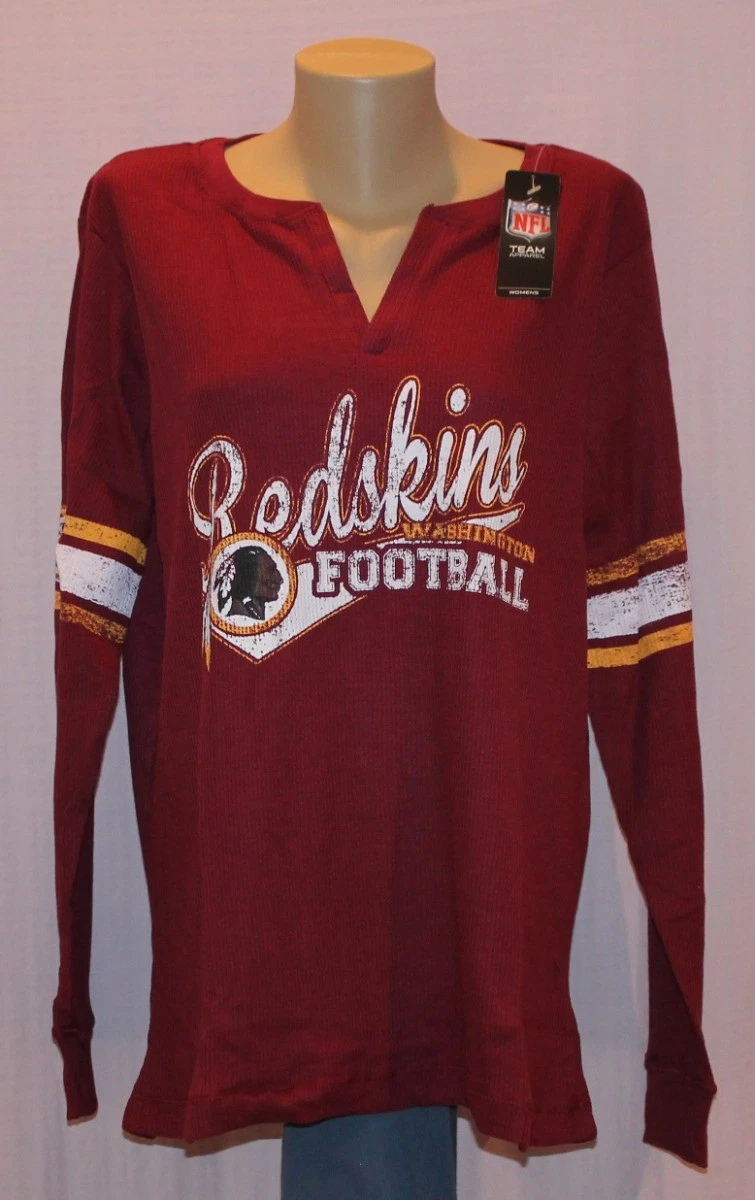 Washington Redskins Womens Thermal Long Sleeve Shirt PLUS SIZES