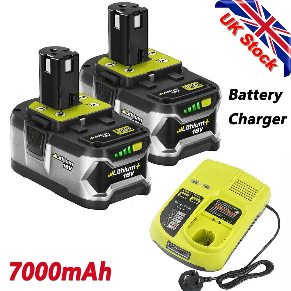 Battery Charger 7.0Ah For RYOBI P108 18V One Plus RB18L50 P104 Li ion