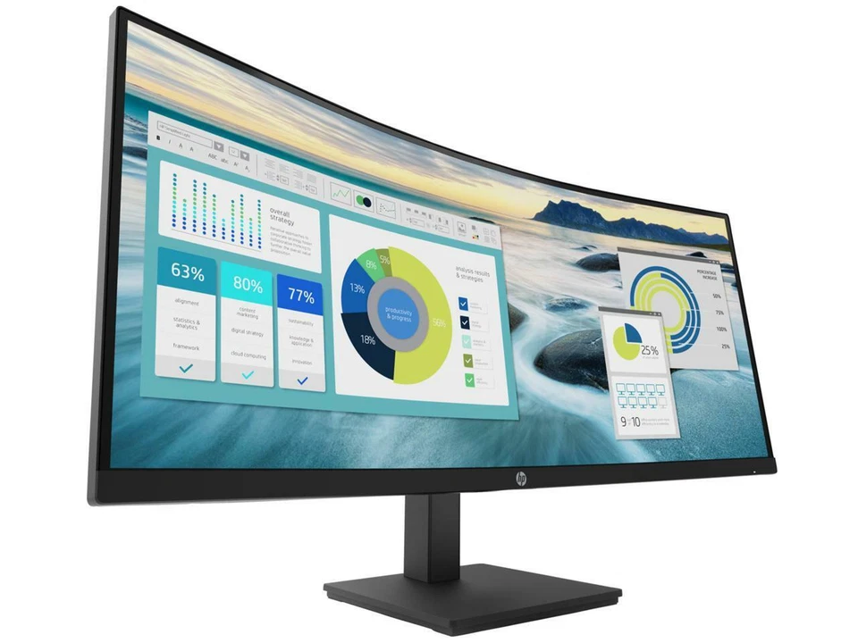 HP P34hc G4 21Y56AA#ABA 34" UWQHD 3440 x 1440 (2K) 100 Hz HDMI, DisplayPort, USB - Image 4 of 4