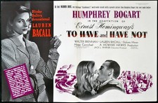 TO HAVE AND HAVE NOT 1944 Humphrey Bogart, Lauren Bacall TRADE ADVERT