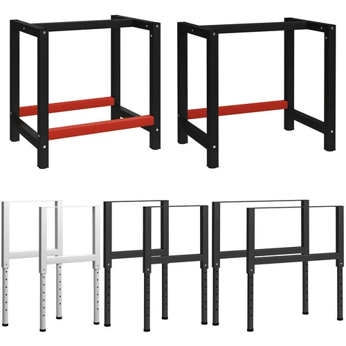 Werkbankgestell Tischgestell Arbeitstisch Werkbank Packtisch Werkbank Grau/ Sch