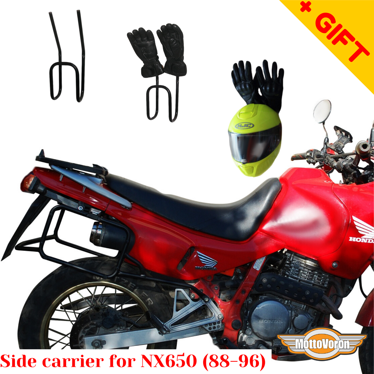 For Honda NX650 RD02 Dominator Side carrier pannier rack cases