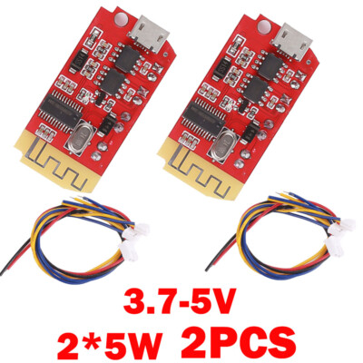 2pcs 2*5W 3.7V-5V Dual Plate Bluetooth Amplifier Module DIY Speaker Modification