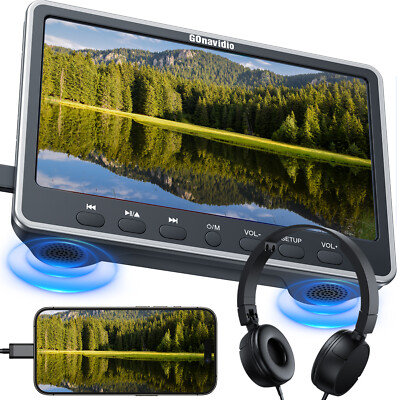 12'' Full HD Screen Portable Car DVD Player Av-in Av-out USB SD HDMI+Headphones