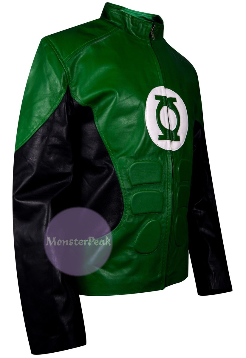 Green Lantern Jacket, Ryan Reynolds Green Lantern Faux&Real Sheep