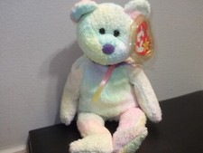 TY Beanie Baby - GROOVY the Ty-Dyed Bear (8.5 inch) - MWMTs W/PROTECTOR