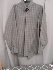 Van Heusen Dress Shirt L 16-16 1/2 long sleeve Grey