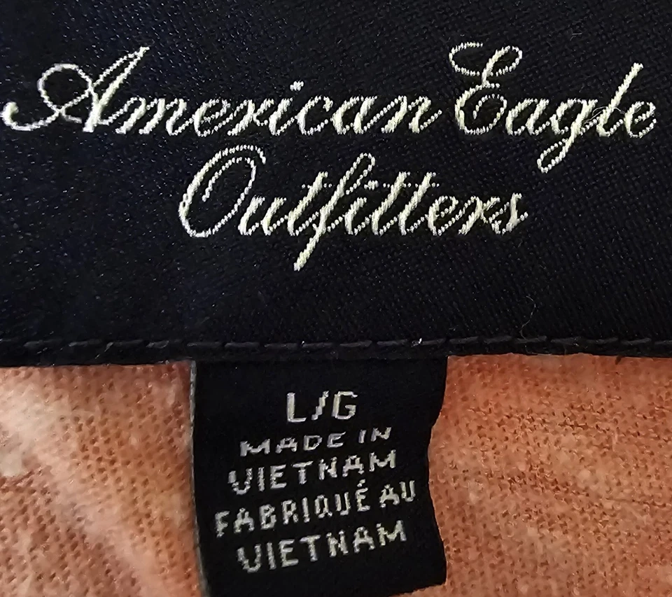 American Eagle Outfitters женская рубашка блузка размер L большой оранжевый - Изображение 2 из 4