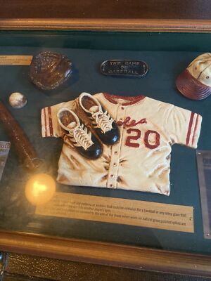 アンティーク　アメリカ　History of Baseball シャドーボックス History of Baseball Vintage Shadow Box Collectible Baseball