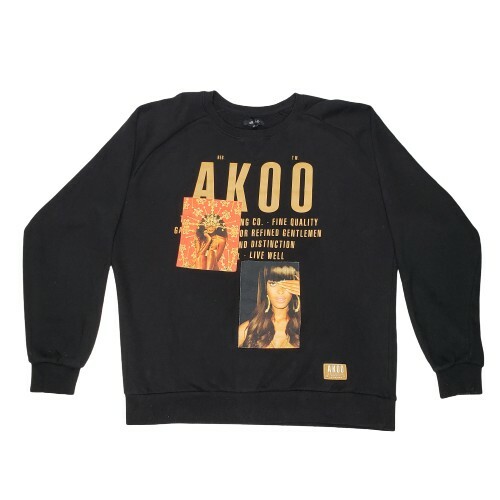 Akoo Men's Printed \u0026 Embroidered Black 