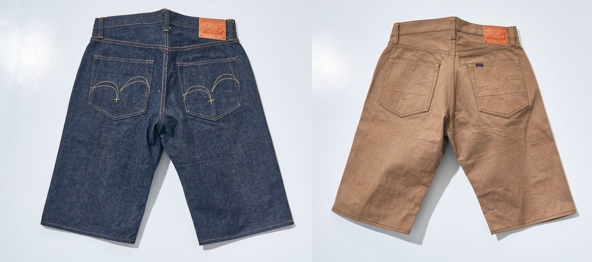 Samurai Jeans S310SP 15oz Indigo Khaki Selvedge Denim Shorts Size