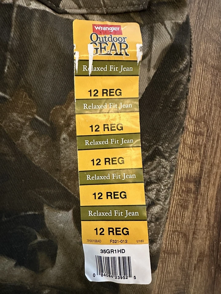 Vintage Wrangler Realtree Youth Relaxed Fit Hunting Jeans Size 12 NWT - Image 3 of 4