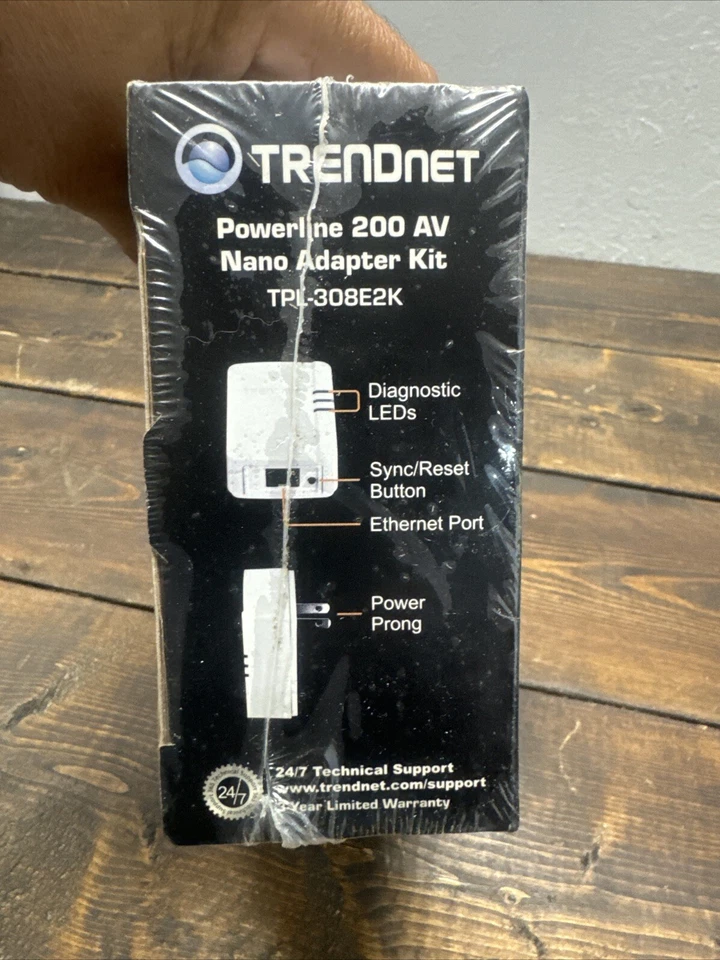 Trendnet Powerline 200 AV Nano Adapter Kit TPL-308E2K/A NEW Sealed - Image 3 of 4