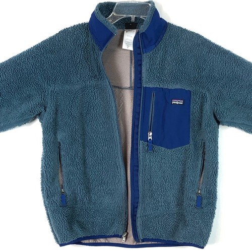 Patagonia Retro-X Deep Pile Fleece Pocket Jacket 2009 Blue YOUTH Unisex Kids XL - Picture 4 of 12