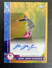 JOHN JOHN FLORENCE AUTO 15 /50 2024 Topps Chrome USA Olympic Hopefuls #AU-JJF