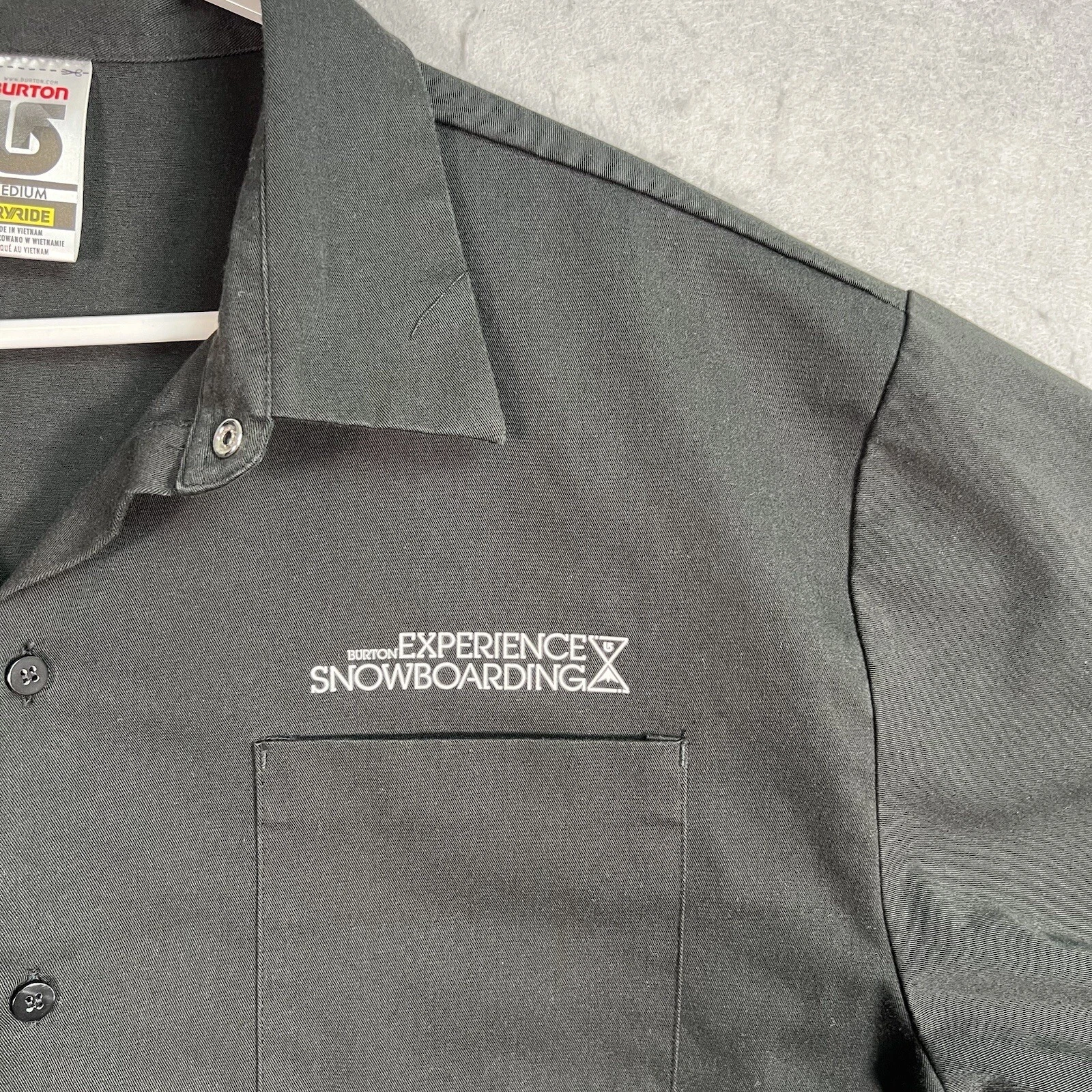 burton dryride experience snowboarding workwear button shirt