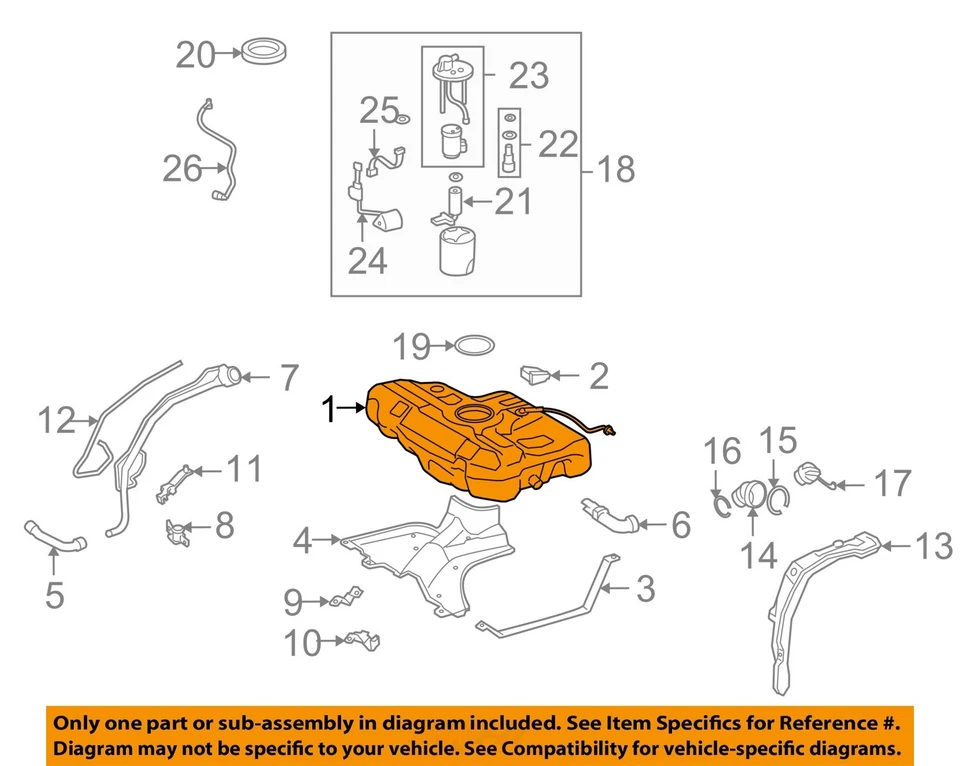 Used Fuel Tank fits: 2012 Toyota Corolla  Grade A - Imagem 3 de 4