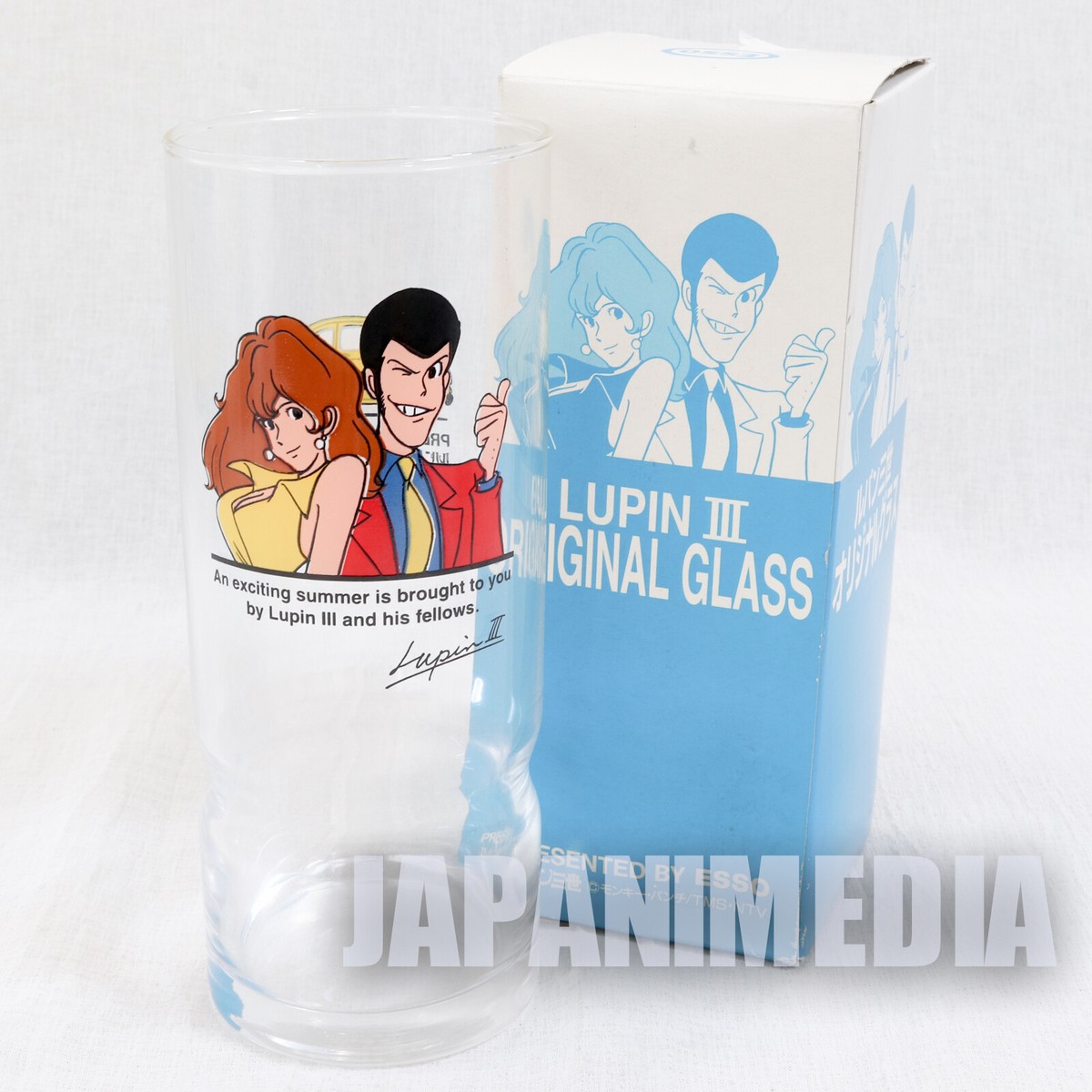 Lupin the Third 3rd Original Glass Esso Limited [Lupin / Fujiko