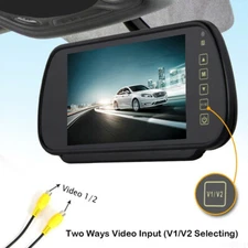 7" Car Rearview Mirror Monitor 12v 24v For Car Truck Van Backup Reversing Camera