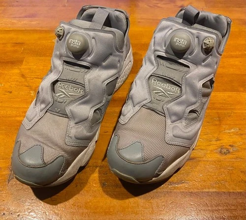 Reebok Instapump Fury Men 9.5 US Gray Air-Adjustable Used No Box Discount