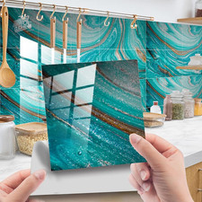 20 stickers tile kitchen bathroom 10x10 marble PVC wall covering waterproof