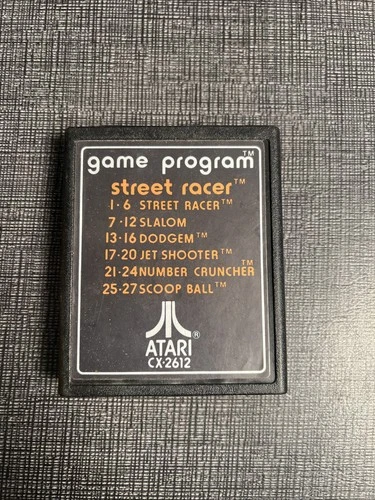 Street Racer Atari 2600 Game Cartridge Paddles Required