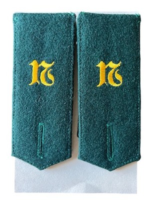 Vintage Soviet Union KGB Border Troops Cadet Shoulder Boards, Fabric Embroidered