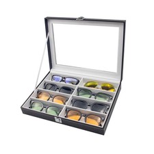 8 Grids Eyeglass Sunglasses Glasses Storage Case Display Shop Box Case UK