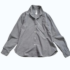 MARGARET HOWELL MHL. Cotton Gingham Check Shirt Size 2 Japanese Natural