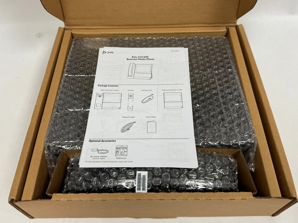 CAJA ABIERTA - Teléfono IP Poly CCX 600 Wi-Fi, Bluetooth - Negro Foto 3 de 4