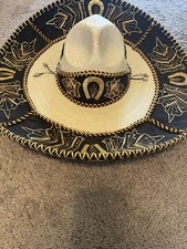Vintage Handmade 1950  s La Perla de Occidente Sombrero Mexican Hat