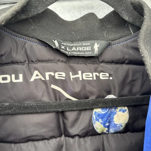 Nasa apollo 11 bomber jacket unisex, moon print with recycled Polyfill XL Size image 2