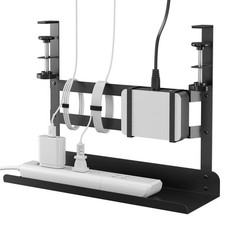 Metal Under Desk Cable Management Tray Clamp-On Shelf