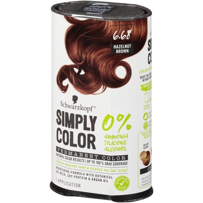 【美品】SHIOTA BASICカラーハーフSH Schwarzkopf Simply Color Permanent Hair Color, 6.68 Hazelnut Brown